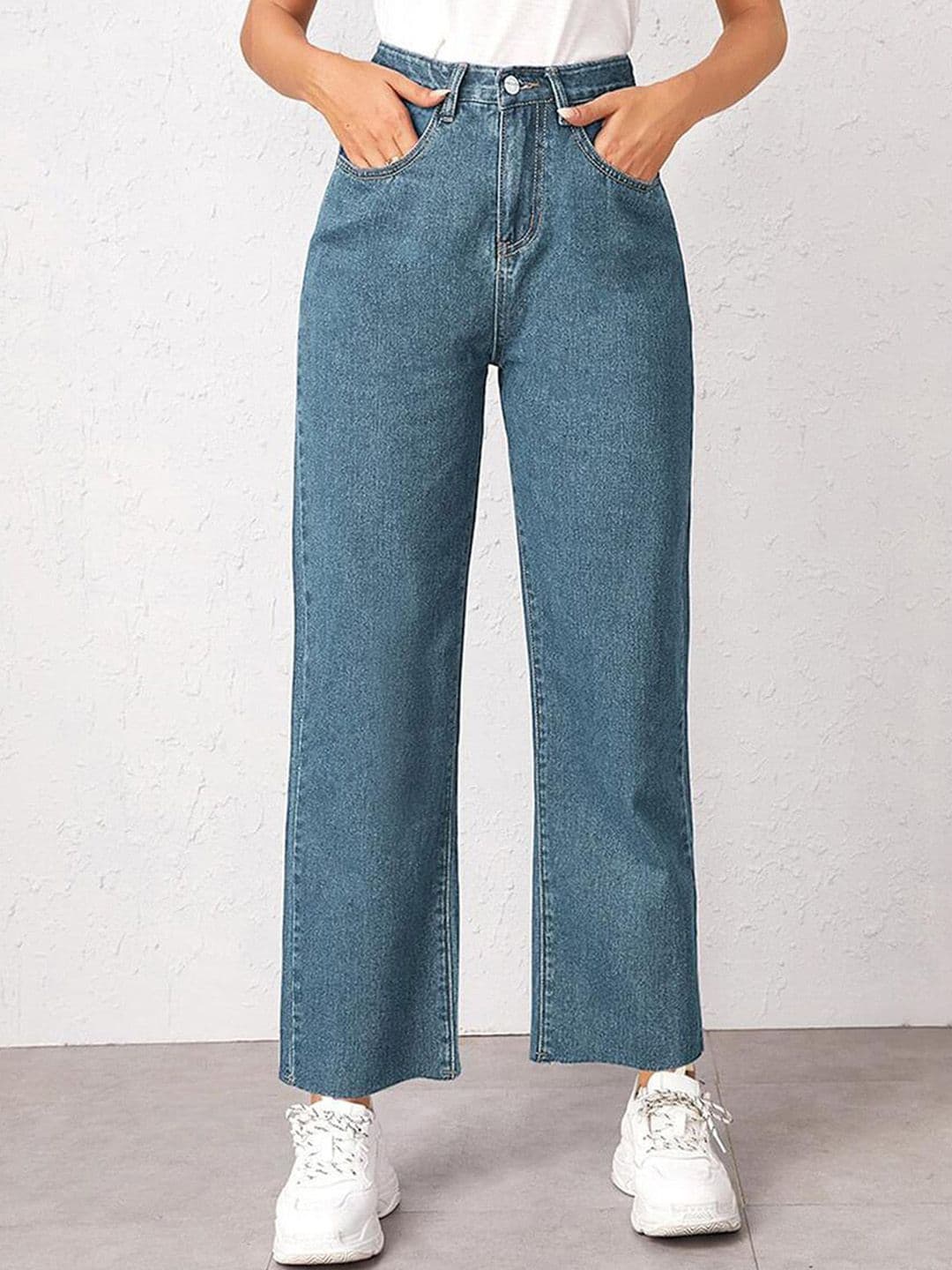 Kotty Women Straight Fit High-Rise Stretchable Cropped Jeans - view 1