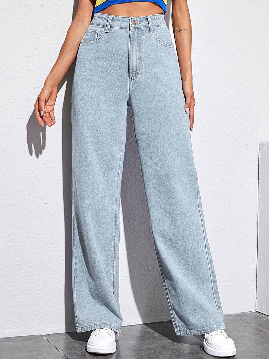 Kotty Women Straight Fit High-Rise Stretchable Cotton Lycra Blend Jeans - view 1