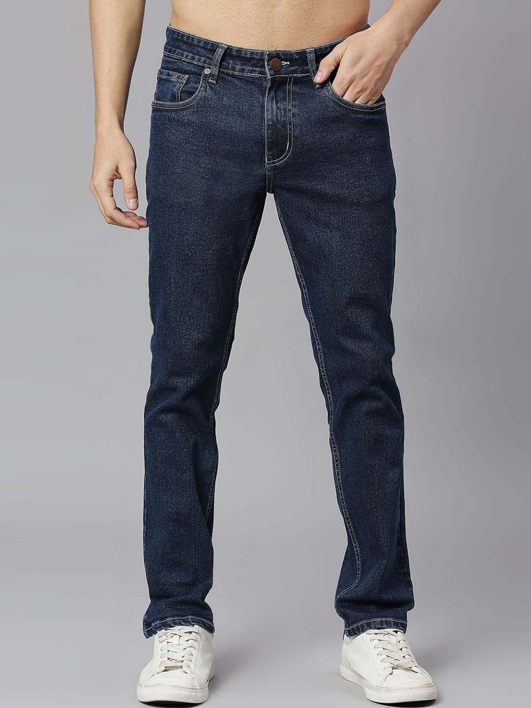 HERE&NOW Men Smart Slim Fit Stretchable Jeans