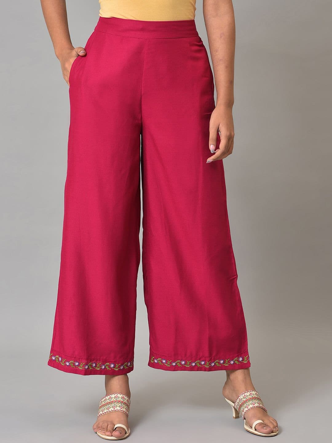 W Women Straight Fit Palazzos - view 1