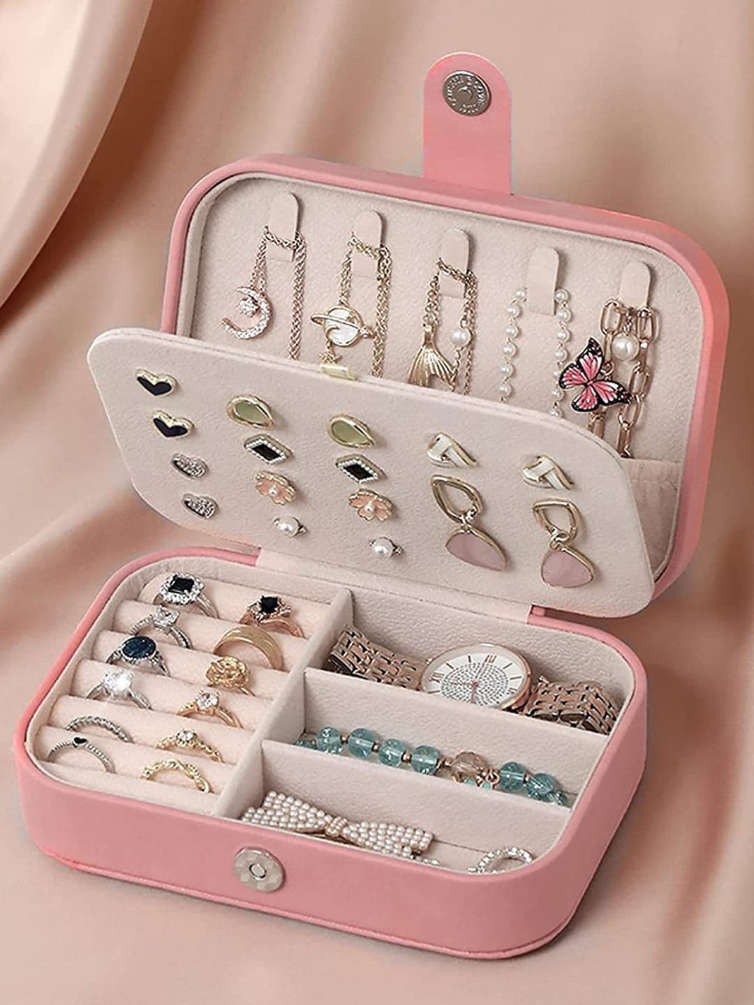 YouBella Pink Portable Jewellery Watch & Make Up Travel Case - view 1