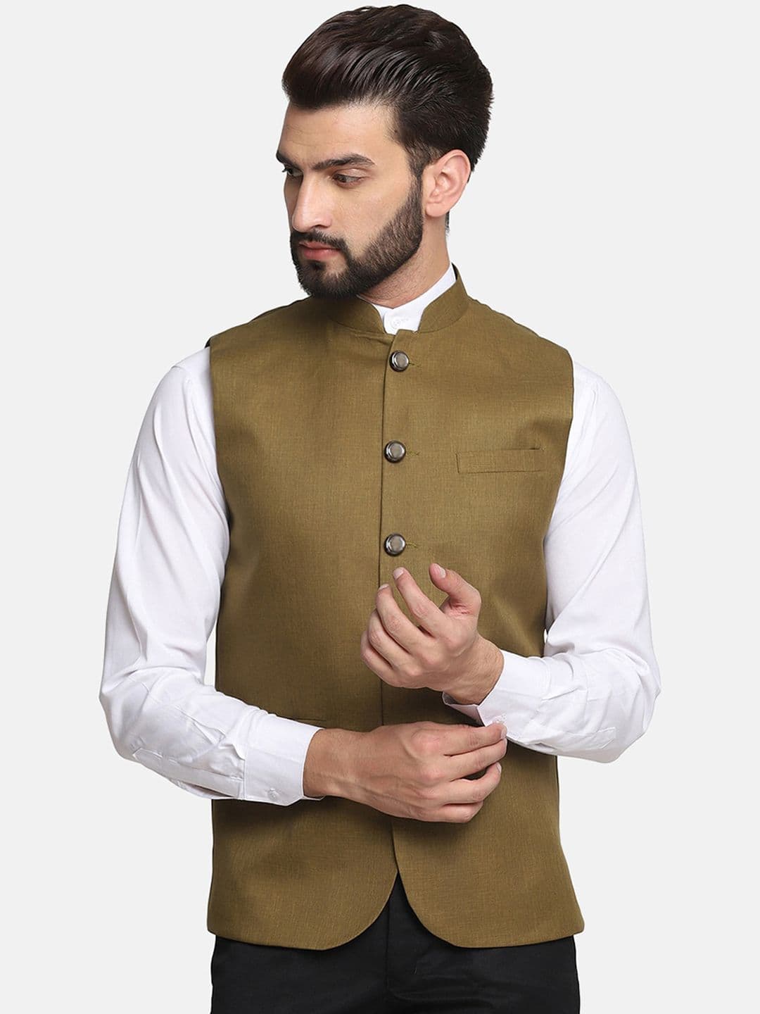 TAHVO Men Satin Nehru Jackets - view 1