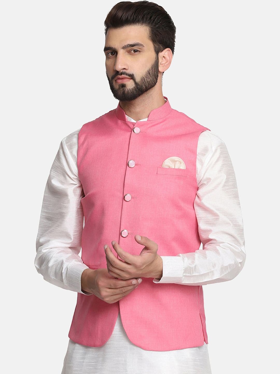 TAHVO Satin Nehru Jackets - view 1