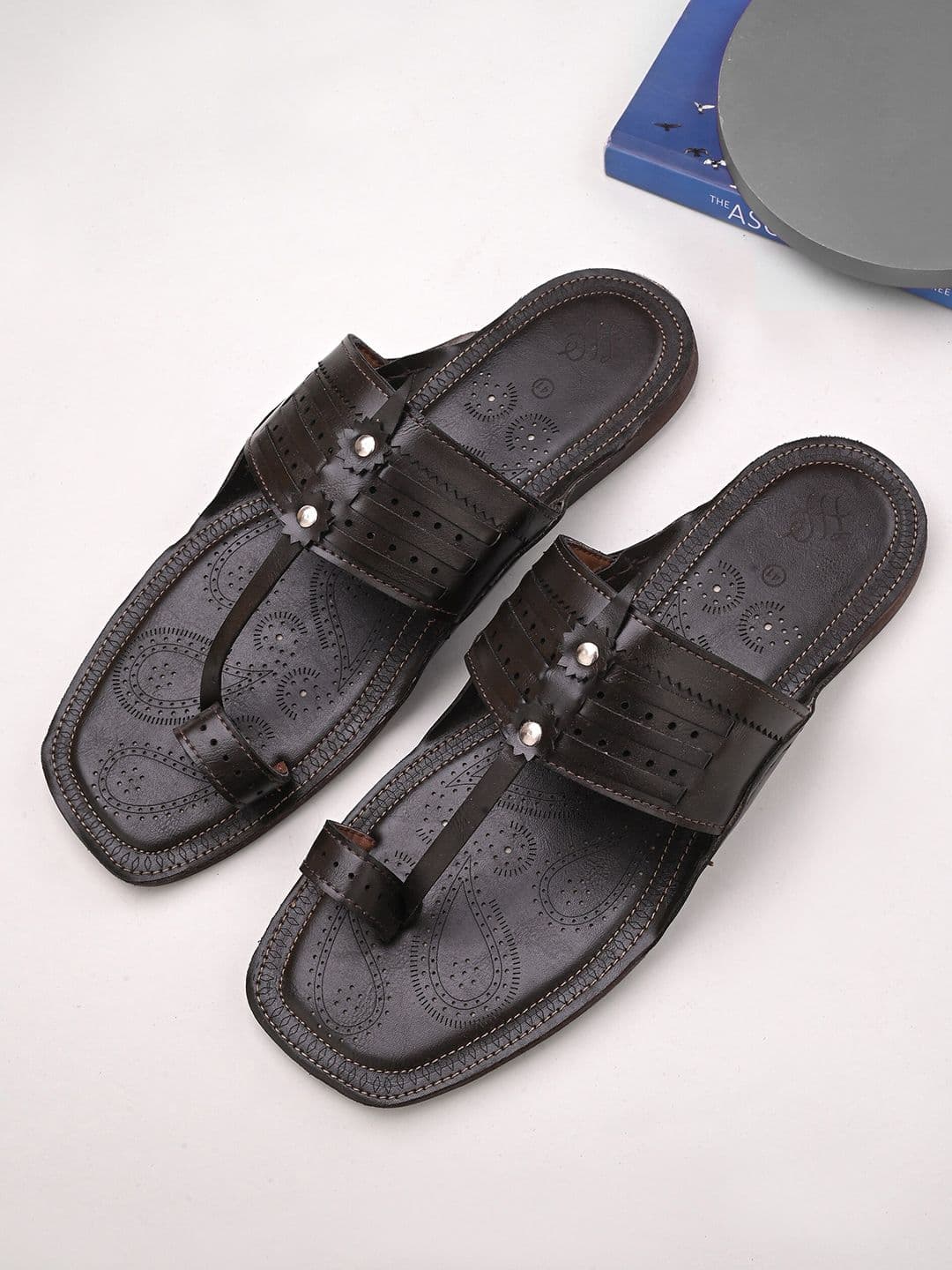 House of Pataudi Men Synthetic Leather Slip-On Sandals - view 1