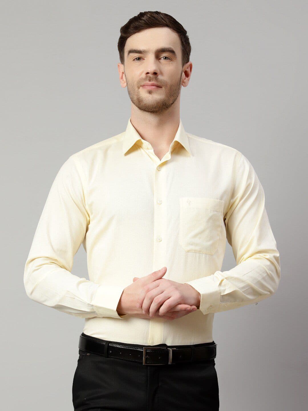 Cantabil Spread Collar Cotton Formal Shirt - view 1