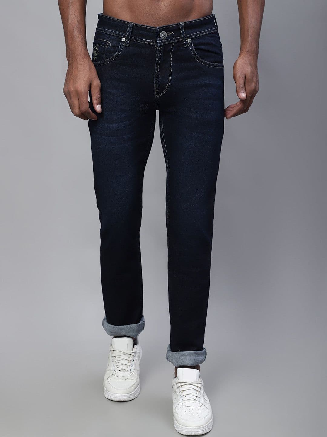 Cantabil Men Regular Fit Light Fade Stretchable Cotton Jeans - view 1