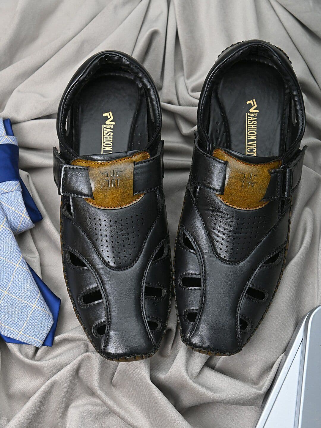 Fashion Victim Men Velcro Fisherman Sandals - view 1