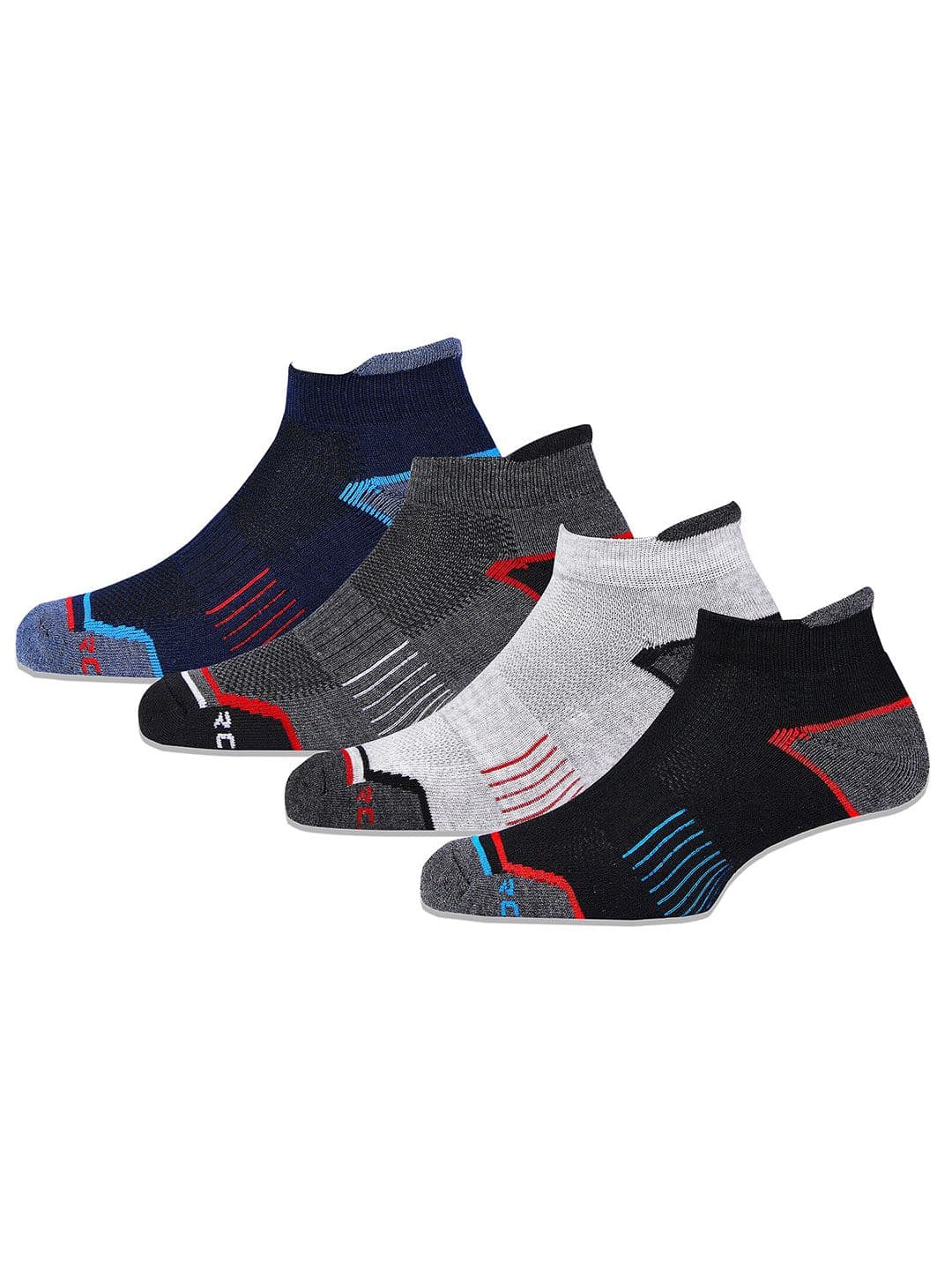 RC. ROYAL CLASS Men Pack Of 4 Patterned Ankle-Length Cotton Socks - view 1