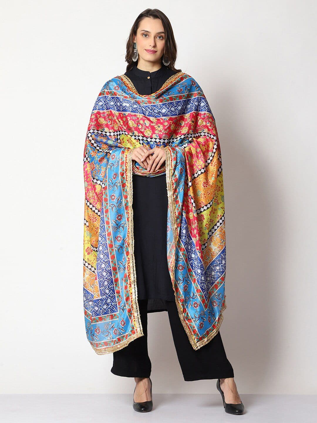 WEAVERS VILLA Floral Printed Dupatta - view 1