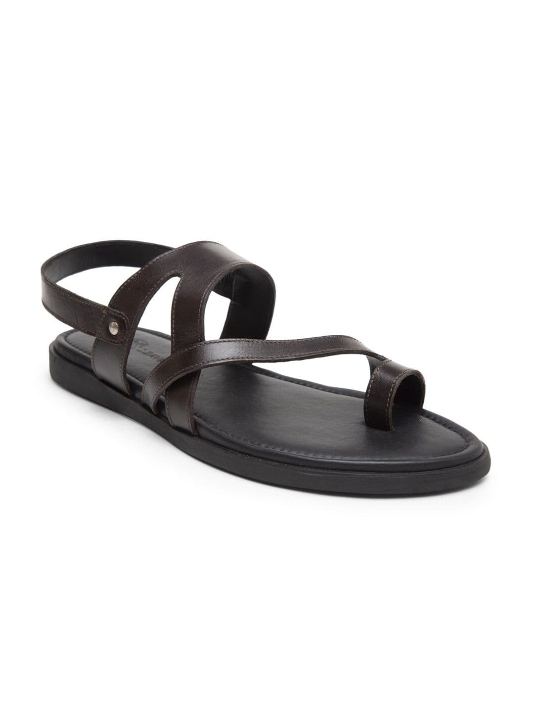 BEAVER Men One Toe Leather Comfort Sandals With Backstrap - view 1