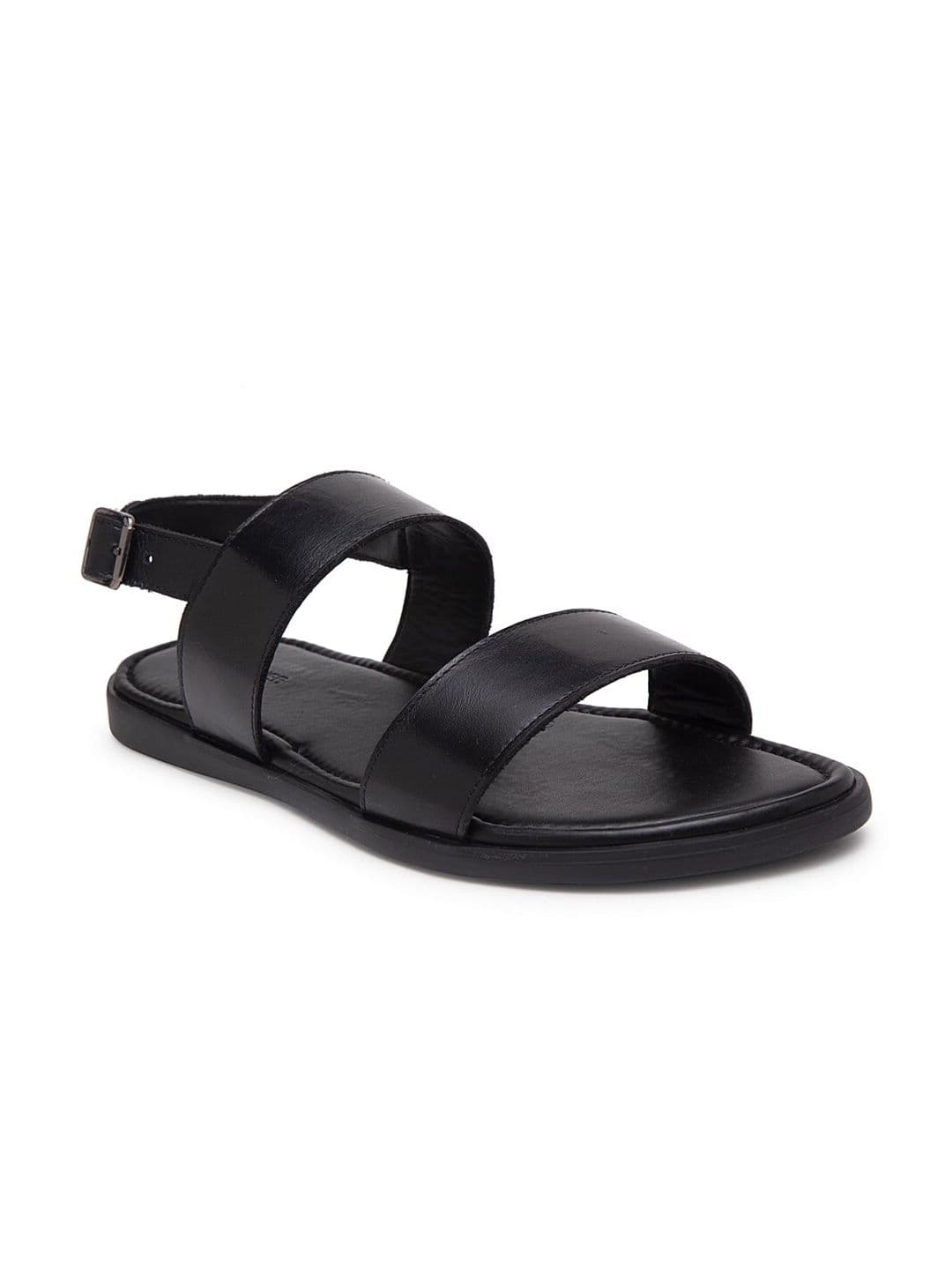 BEAVER Men Leather Comfort Sandals With Buckle Detail - view 1