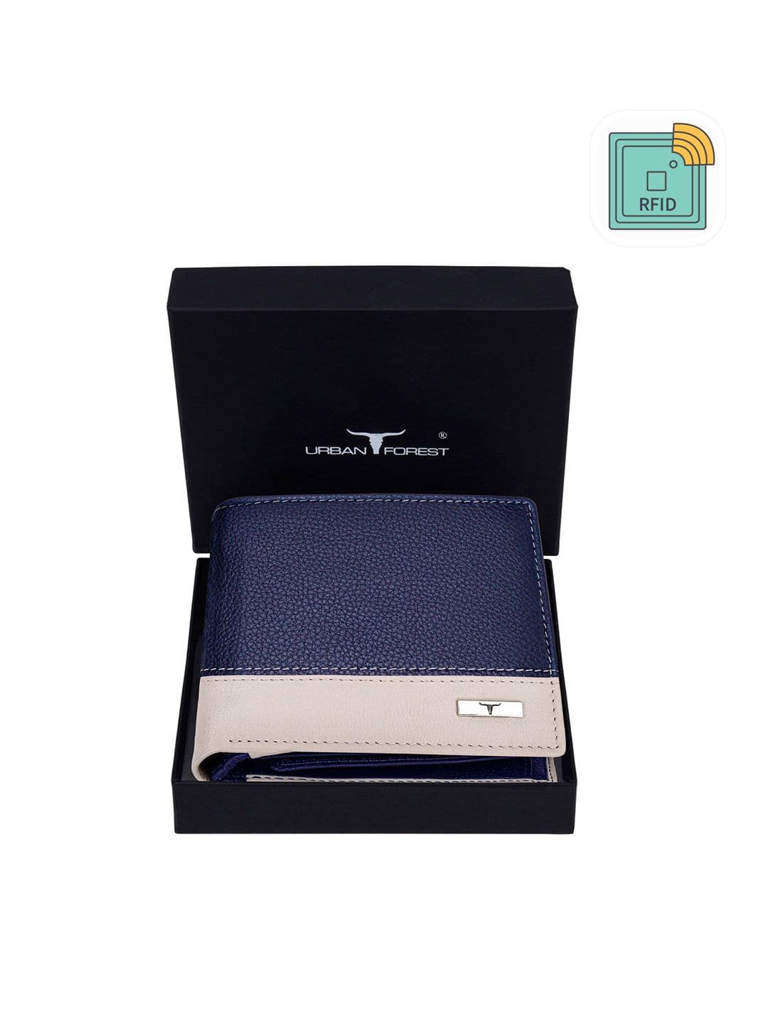 URBAN FOREST Men Colourblocked Leather Two Fold Wallet - view 1