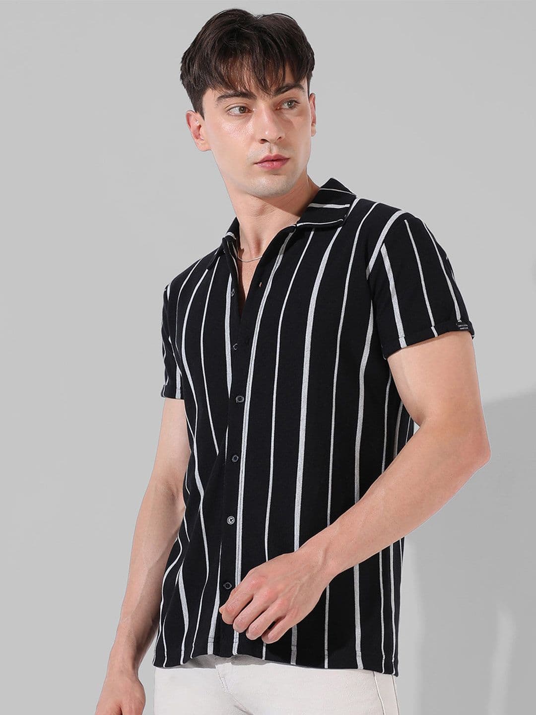 CAHOOT Classic Vertical Striped Cotton Casual Shirt - view 1