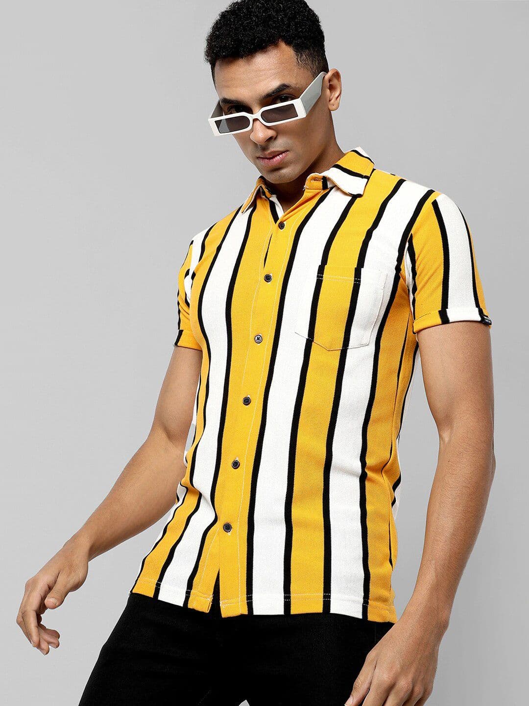 CAHOOT Classic Vertical Striped Cotton Casual Shirt - view 1