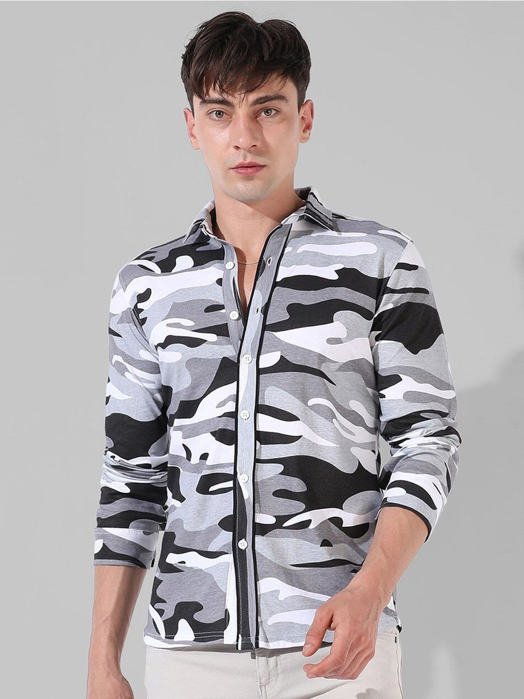 CAHOOT Classic Camouflage Printed Cotton Casual Shirt - view 1