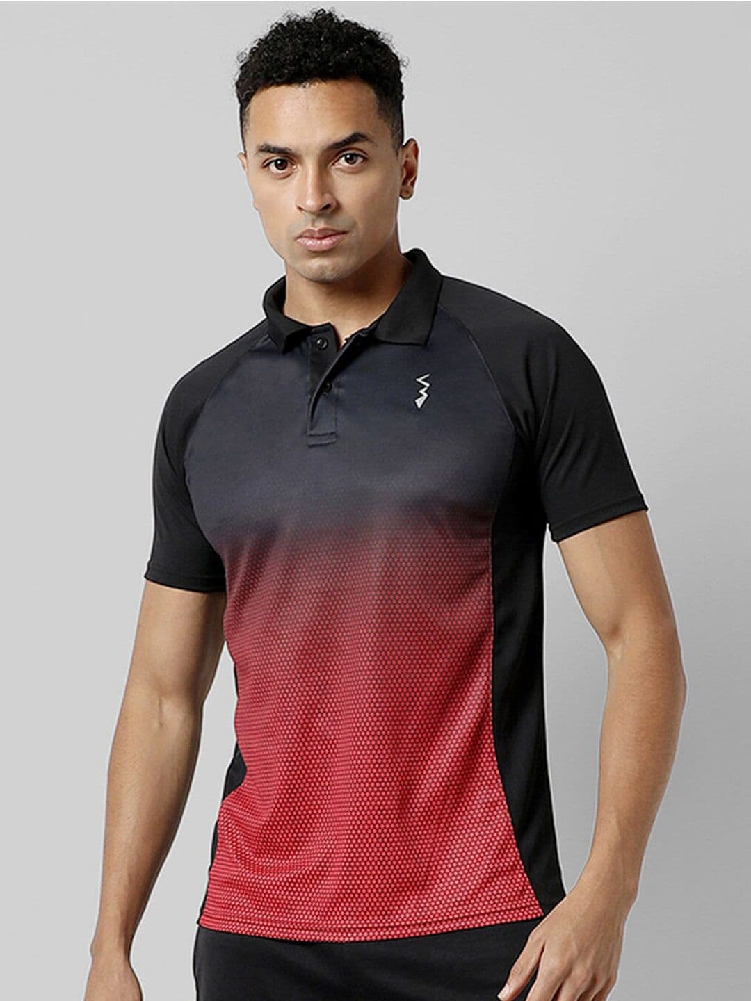 CAHOOT Polo Collar Raglan Sleeves Gym T-shirt - view 1