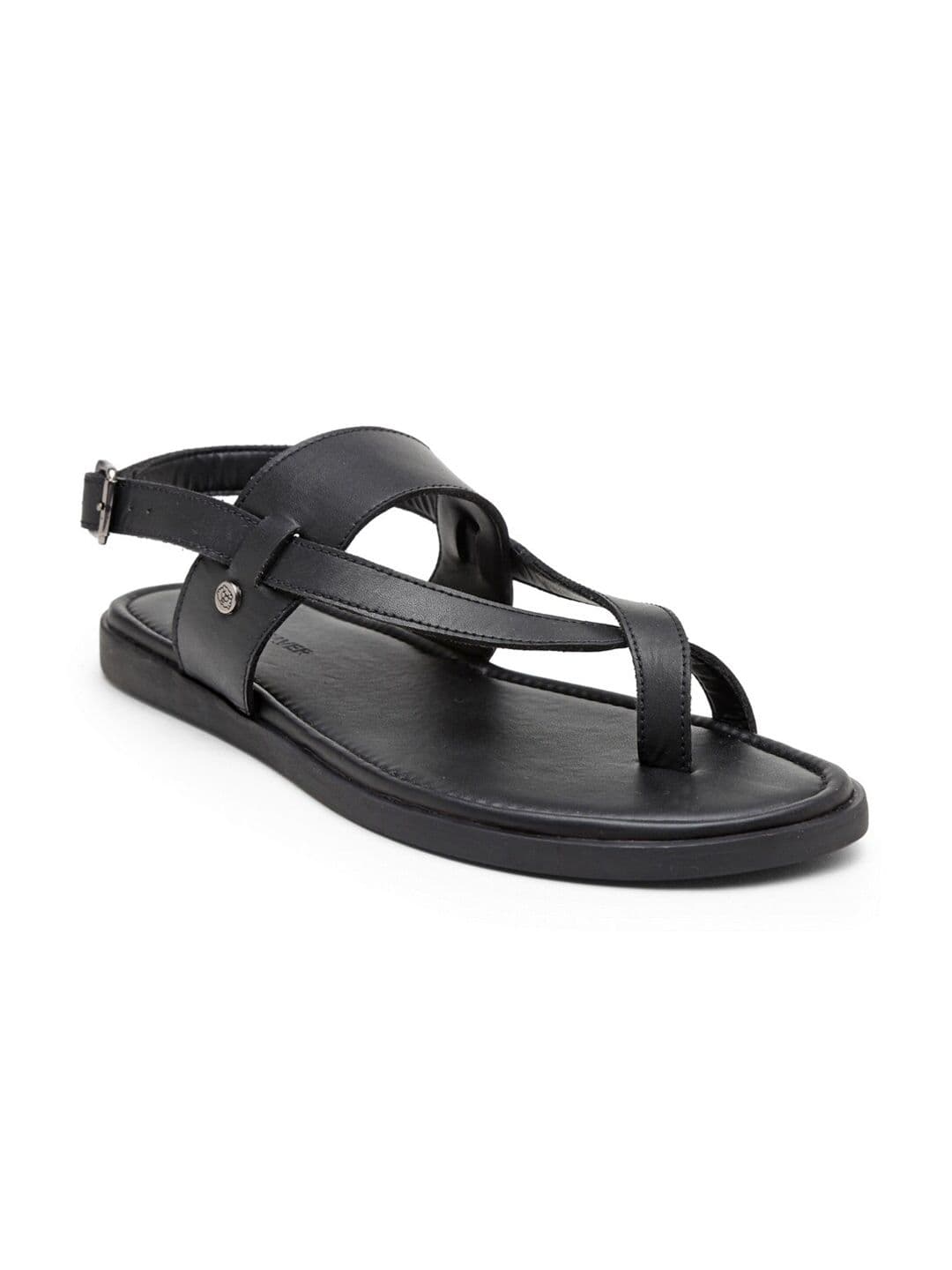BEAVER Men Open One Toe Leather Comfort Sandals With Buckle - view 1