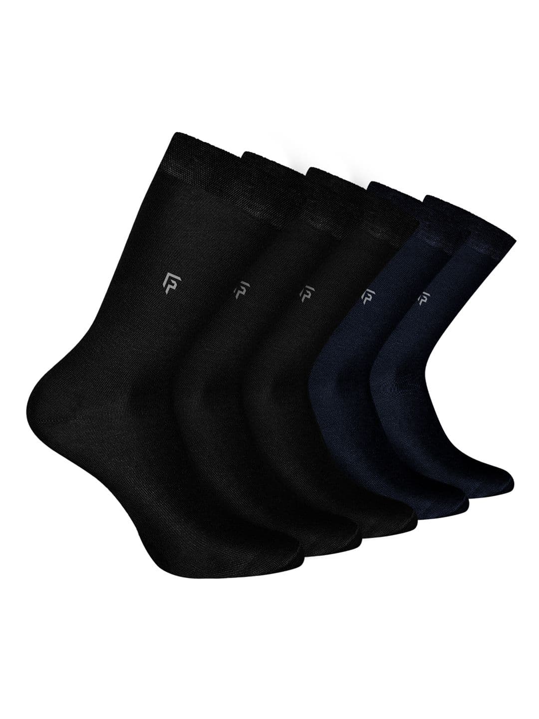 FOOTPRINTS FOOTPRINT Men 5 Pairs Anti Odour Organic Cotton Calf-Length Solid Bamboo Formal Socks - view 1