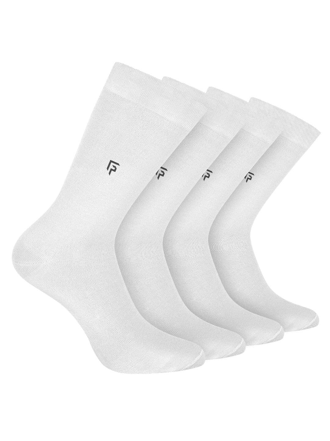 FOOTPRINTS FOOTPRINT Men 4 Pairs Anti Odour Organic Cotton Calf-Length Solid Bamboo Formal Socks - view 1
