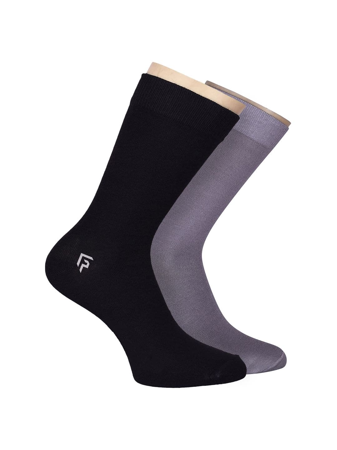 FOOTPRINTS FOOTPRINT Men 2 Pairs Anti Odour Organic Cotton Calf-Length Solid Bamboo Formal Socks - view 1