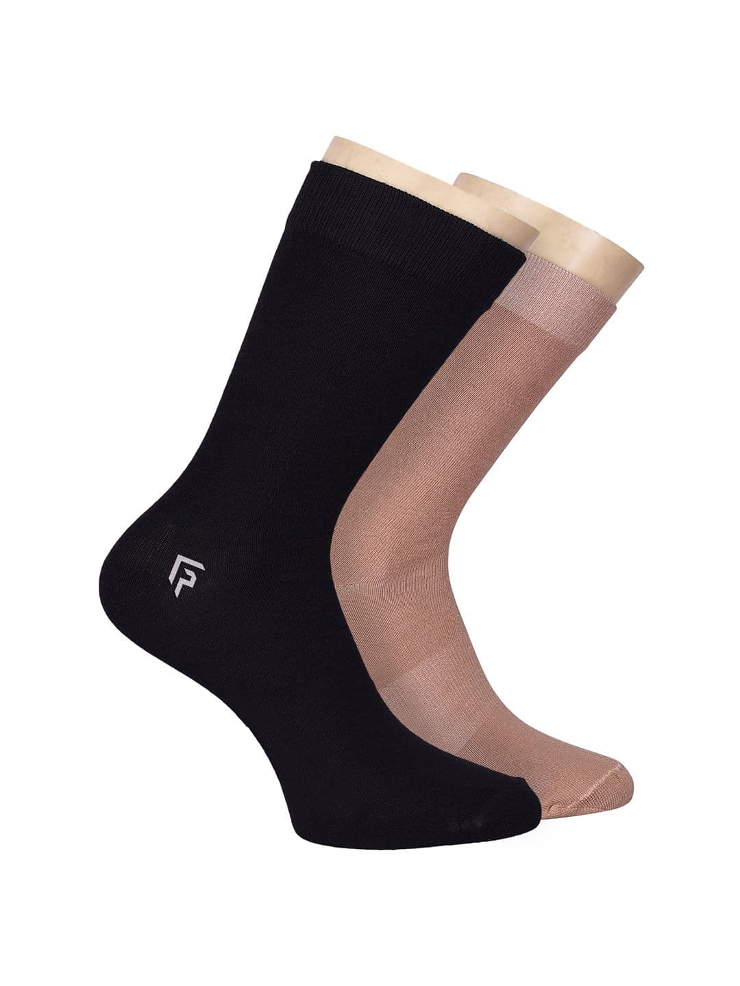 FOOTPRINTS FOOTPRINT Men 2 Pairs Anti Odour Organic Cotton Calf-Length Solid Bamboo Formal Socks - view 1