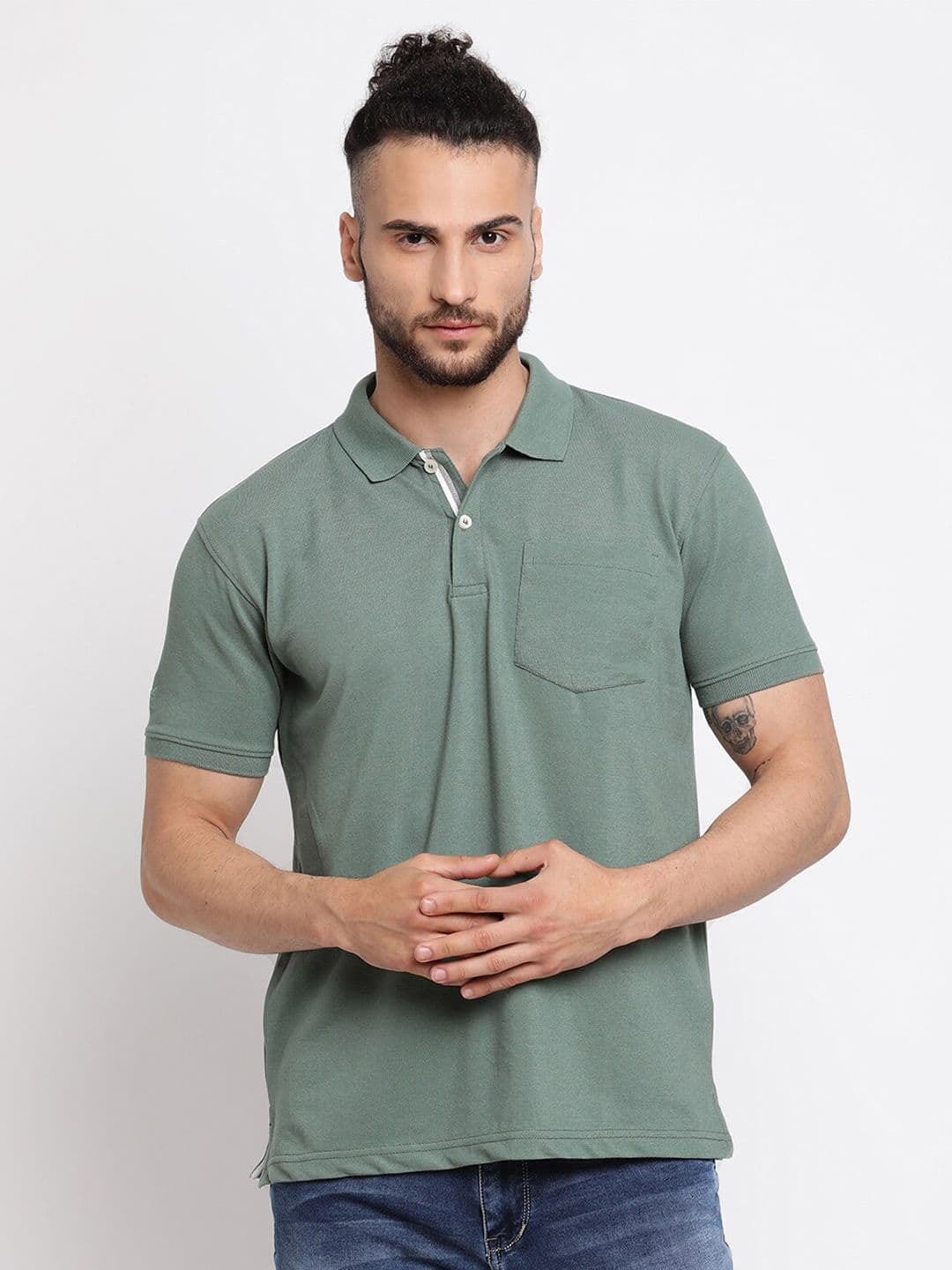 Cantabil Polo Collar Short Sleeves Cotton T-shirt - view 1