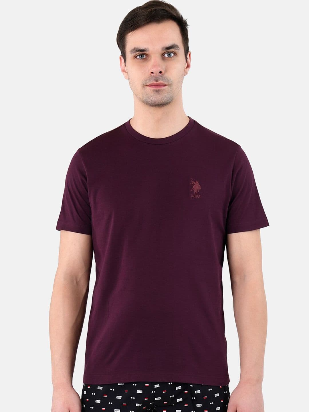 U.S. Polo Assn. Embroidered Logo Pure Cotton Lounge T-shirts