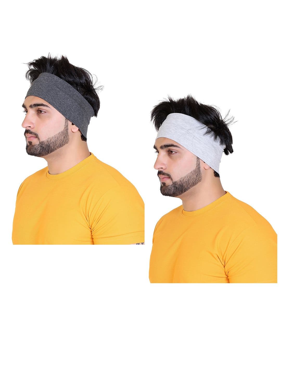 Gajraj Pack Of 2 Self Design Cotton Bandana Headbands - view 1