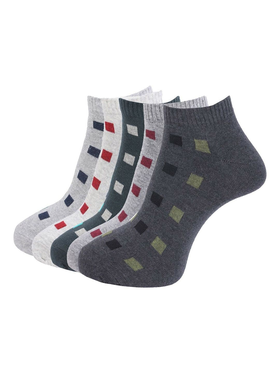 Dollar Socks Men Pack Of 5 Assorted Ankle-Length Cotton Socks - view 1