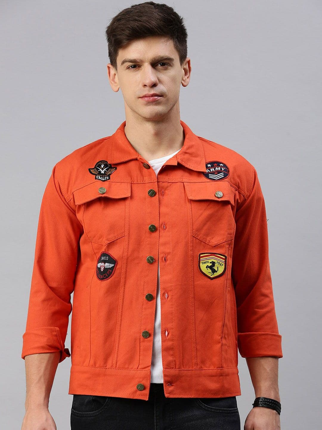 VOXATI Denim Jacket with Patchwork - view 1
