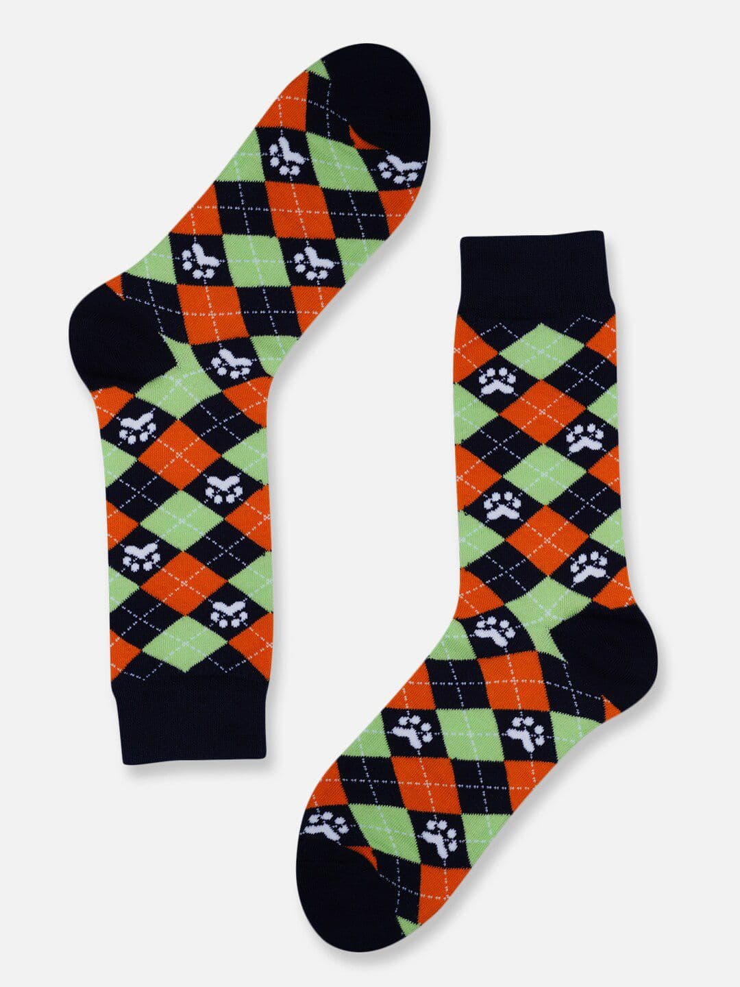 TOFFCRAFT Men Patterned Calf Length Cotton Socks - view 1