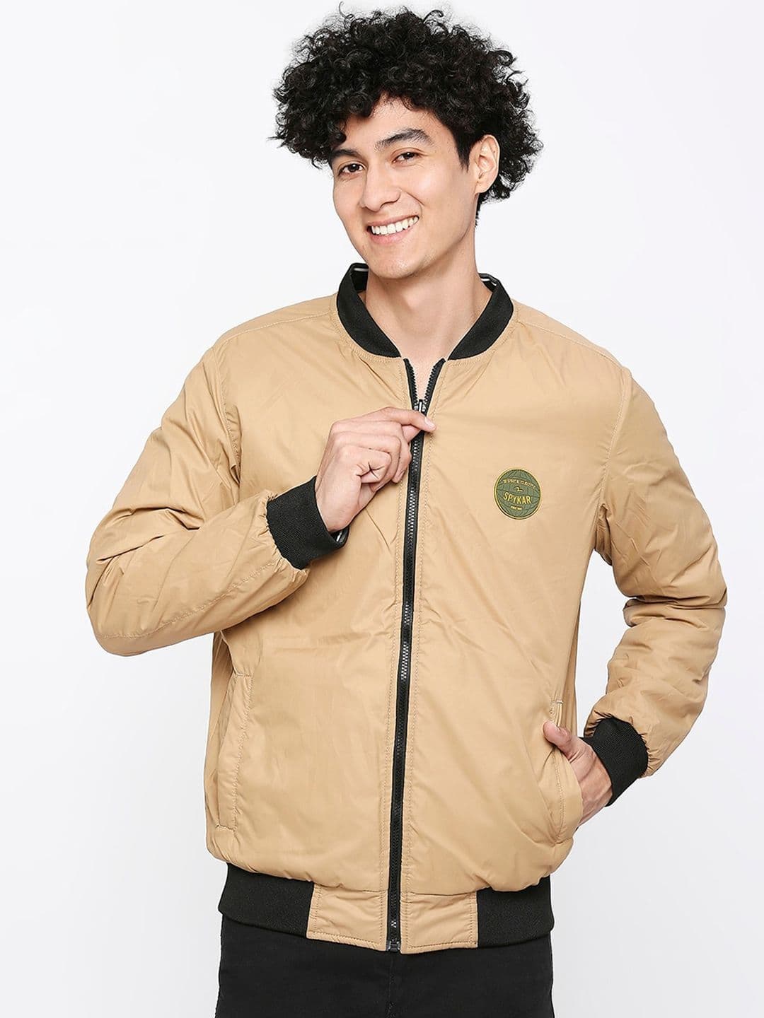 SPYKAR Mock Collar Reversible Bomber Jacket - view 1