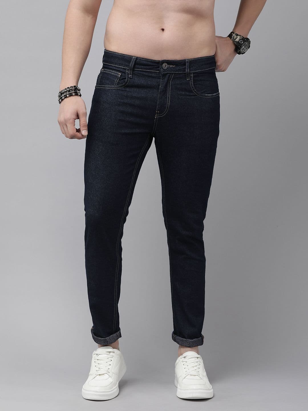 The Roadster Lifestyle Co. Men Mid Rise Slim Fit Stretchable Jeans