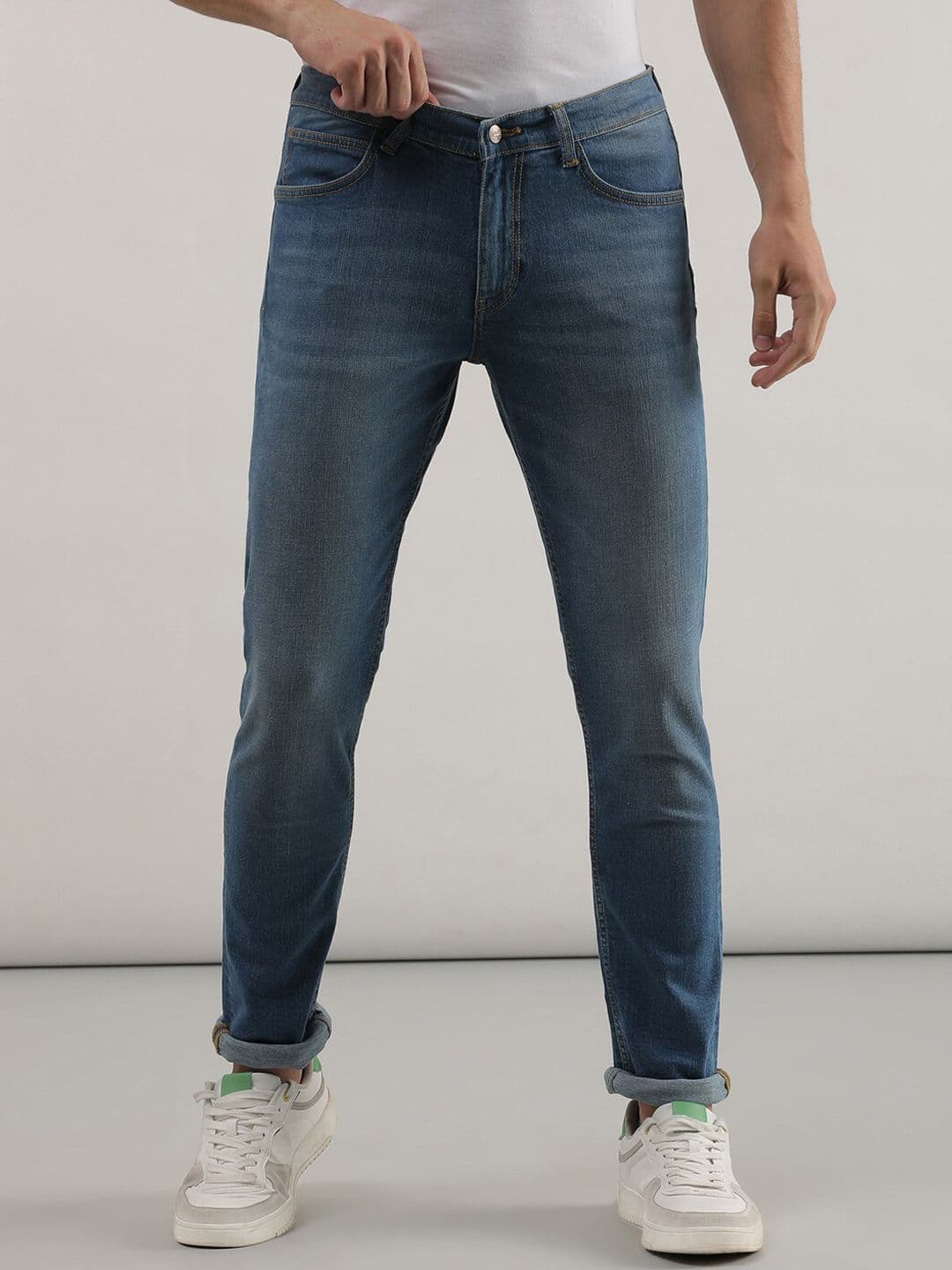 Lee Men Cotton Bruce Skinny Fit Stretchable Jeans - view 1