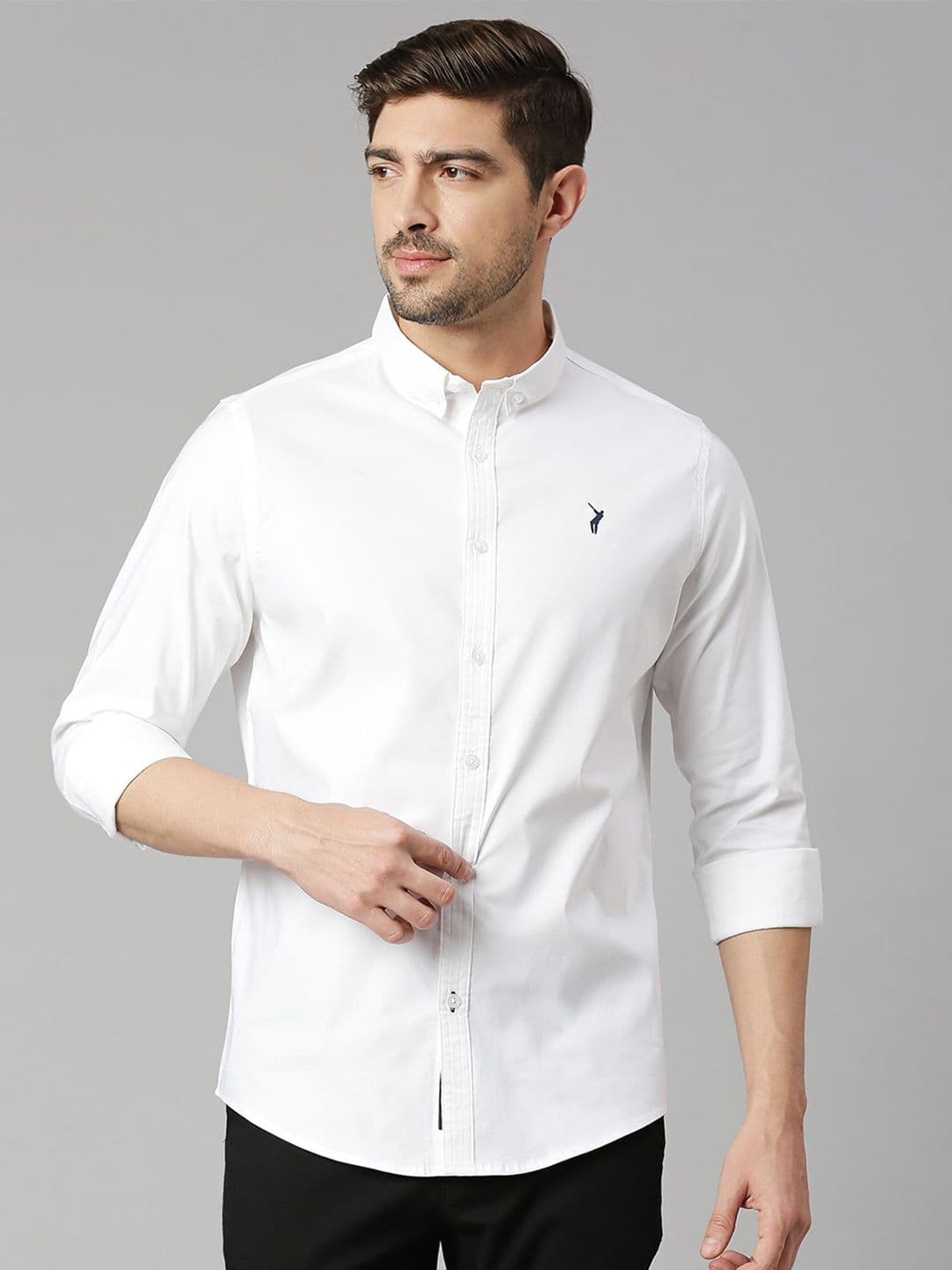 Thomas Scott Button Down Collar Slim Fit Cotton Casual Shirt - view 1