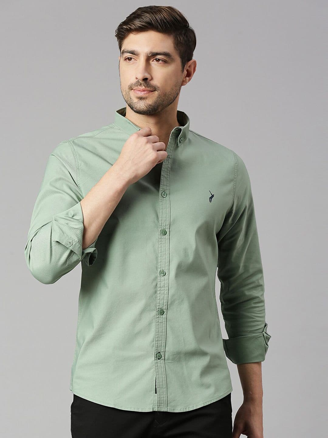 Thomas Scott Button Down Collar Slim Fit Cotton Casual Shirt - view 1