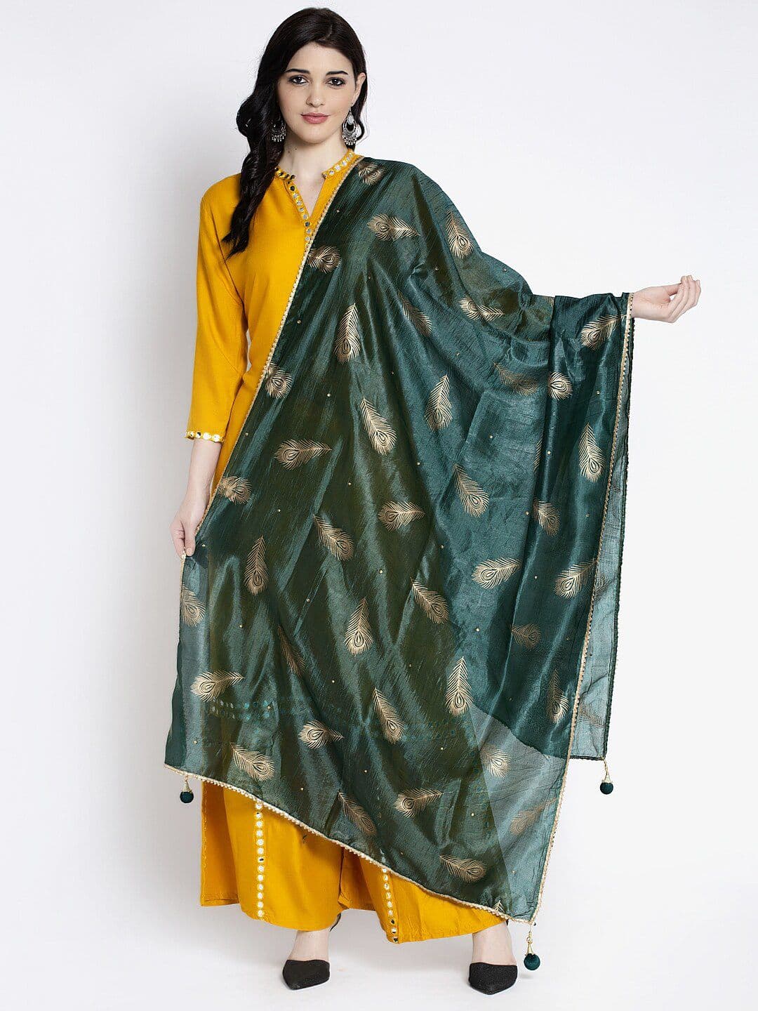 Clora Creation Ethnic Motifs Printed Dupatta with Gotta Patti - view 1