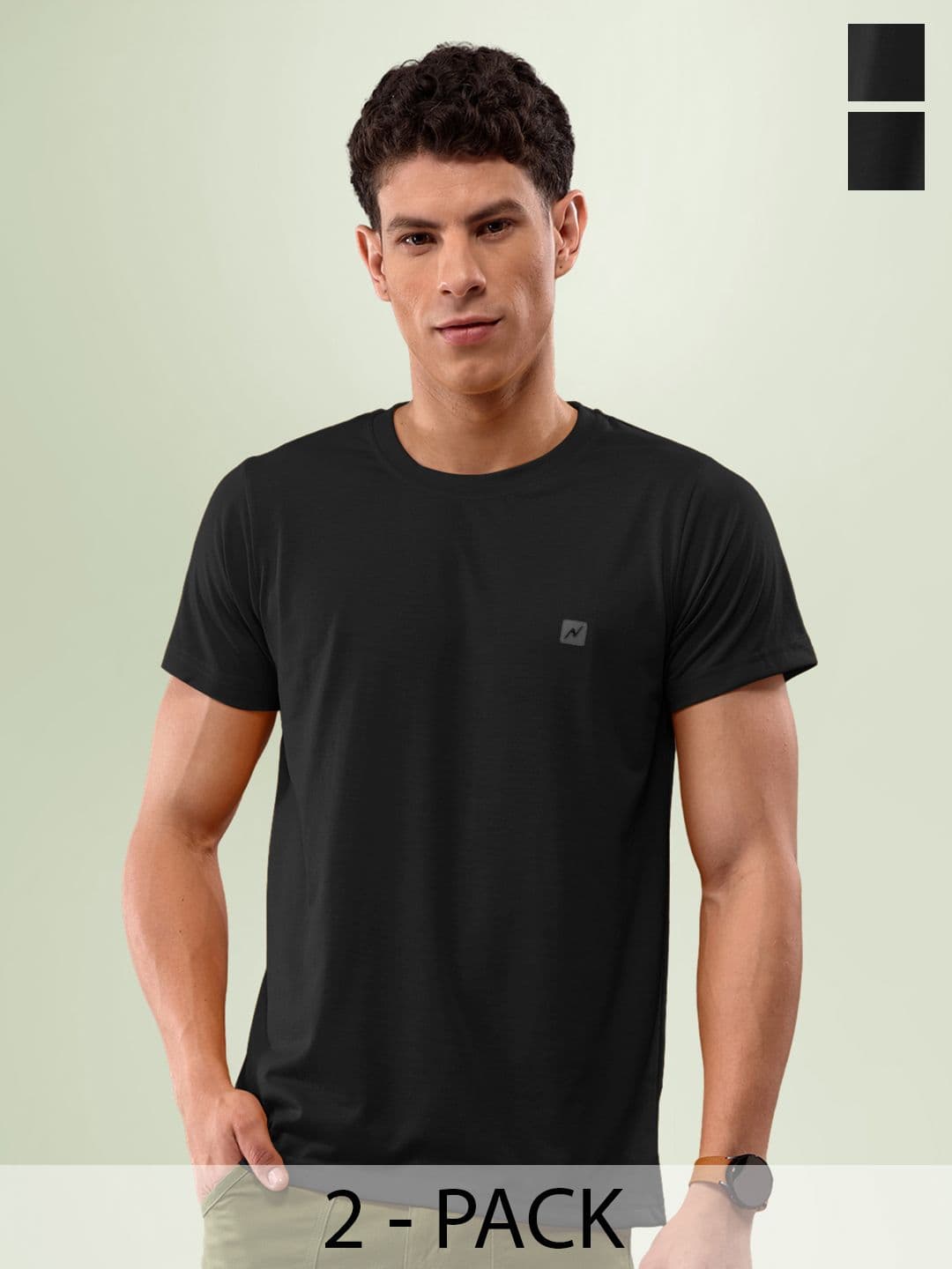 LUX NITRO Pack Of 2 Round Neck Lounge Tshirt - view 1