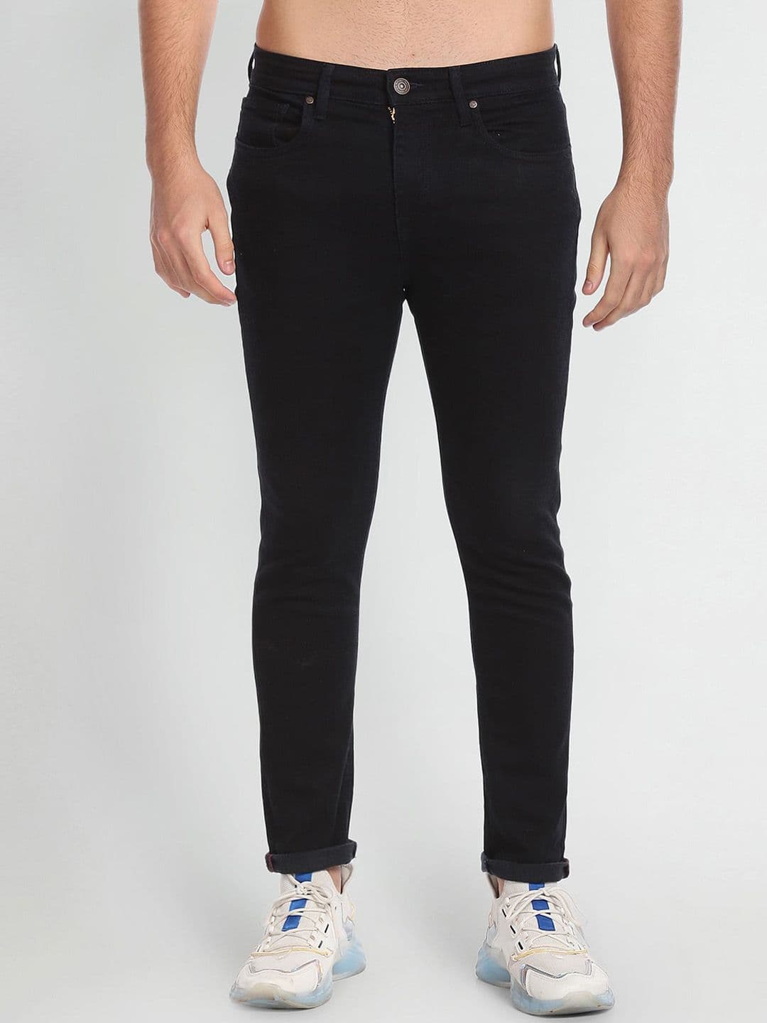 Flying Machine Men Mid-Rise Slim Tapered Fit No Fade Jeans - view 1