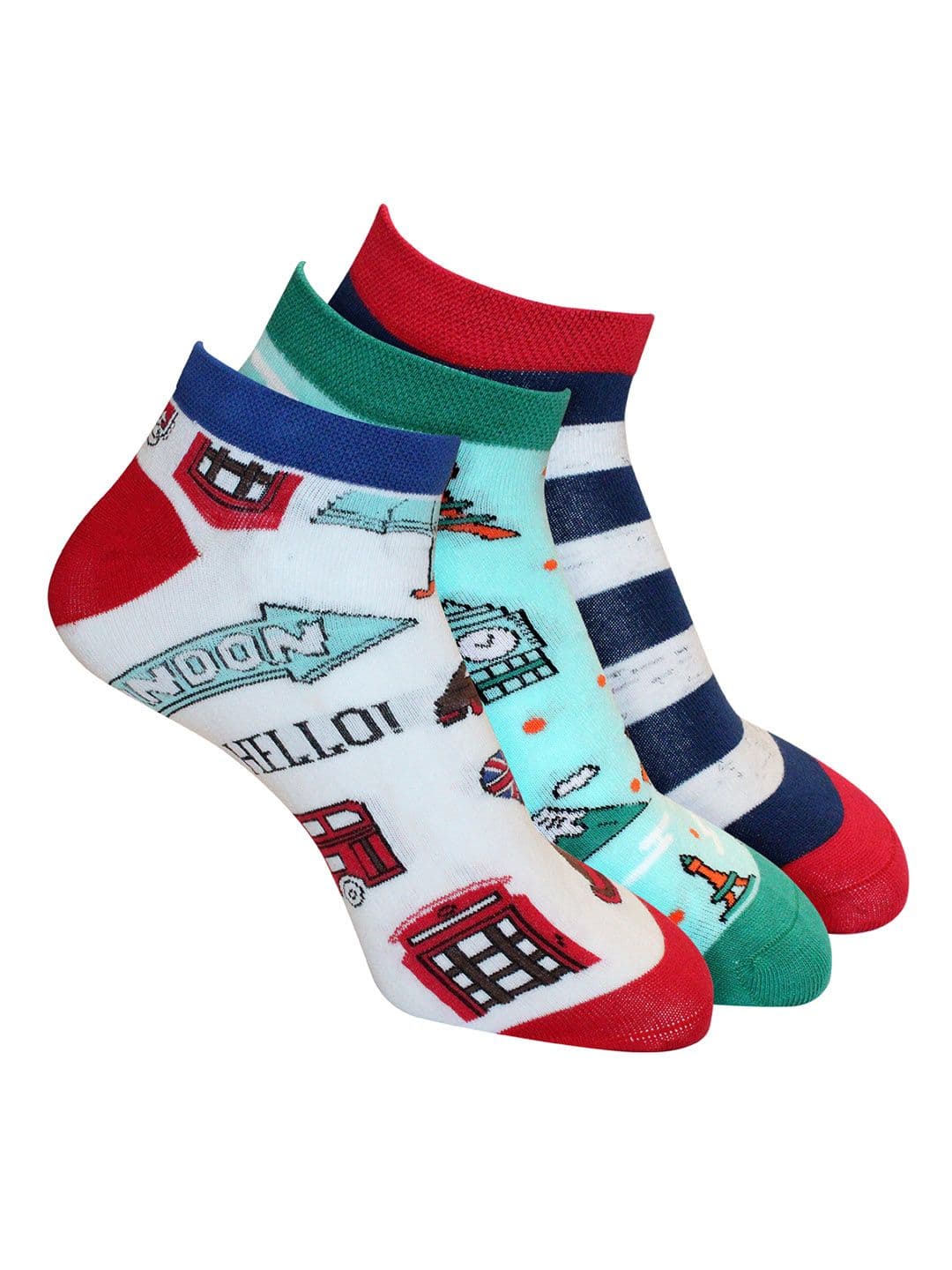 Man Arden Men Pack Of 3 Patterned Cotton The Deep Dice Designer Edition Ankle-Length Socks - view 1