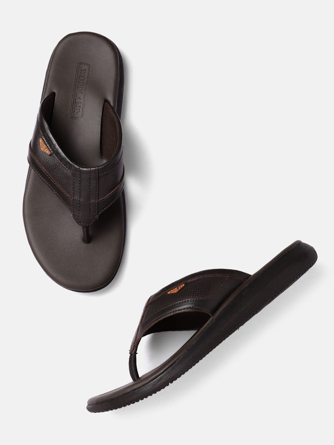 Woodland Men Textured Leather Comfort Sandals - view 1