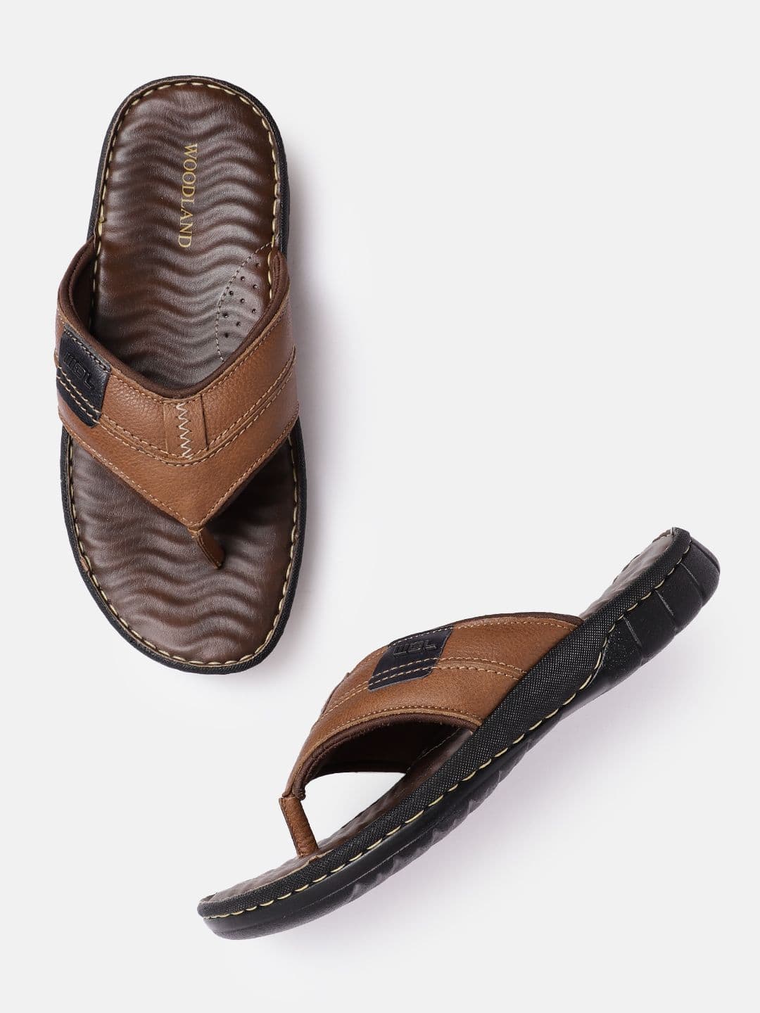 Woodland Men Leather Comfort Sandals - view 1