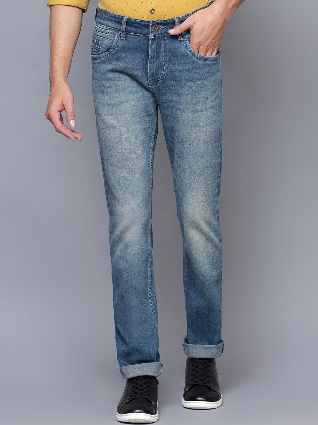 Cantabil Men Heavy Fade Clean Look Stretchable Jeans - view 1