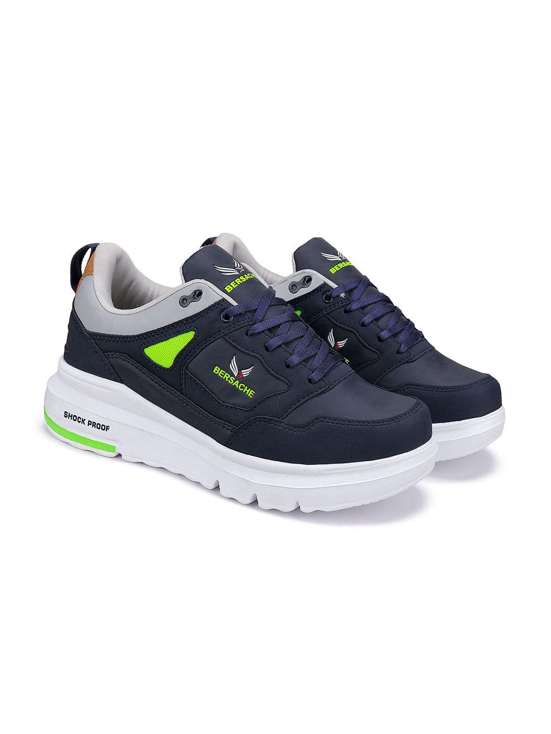 BERSACHE Men Lightweight Canvas Non-Marking Running Shoes - view 1