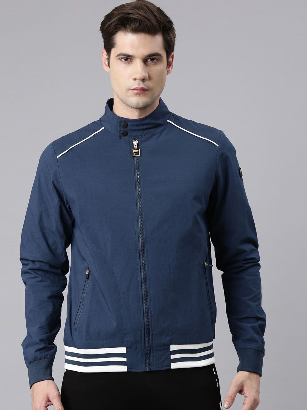 FILA Stand Collar Long Sleeves Varsity Jacket - view 1