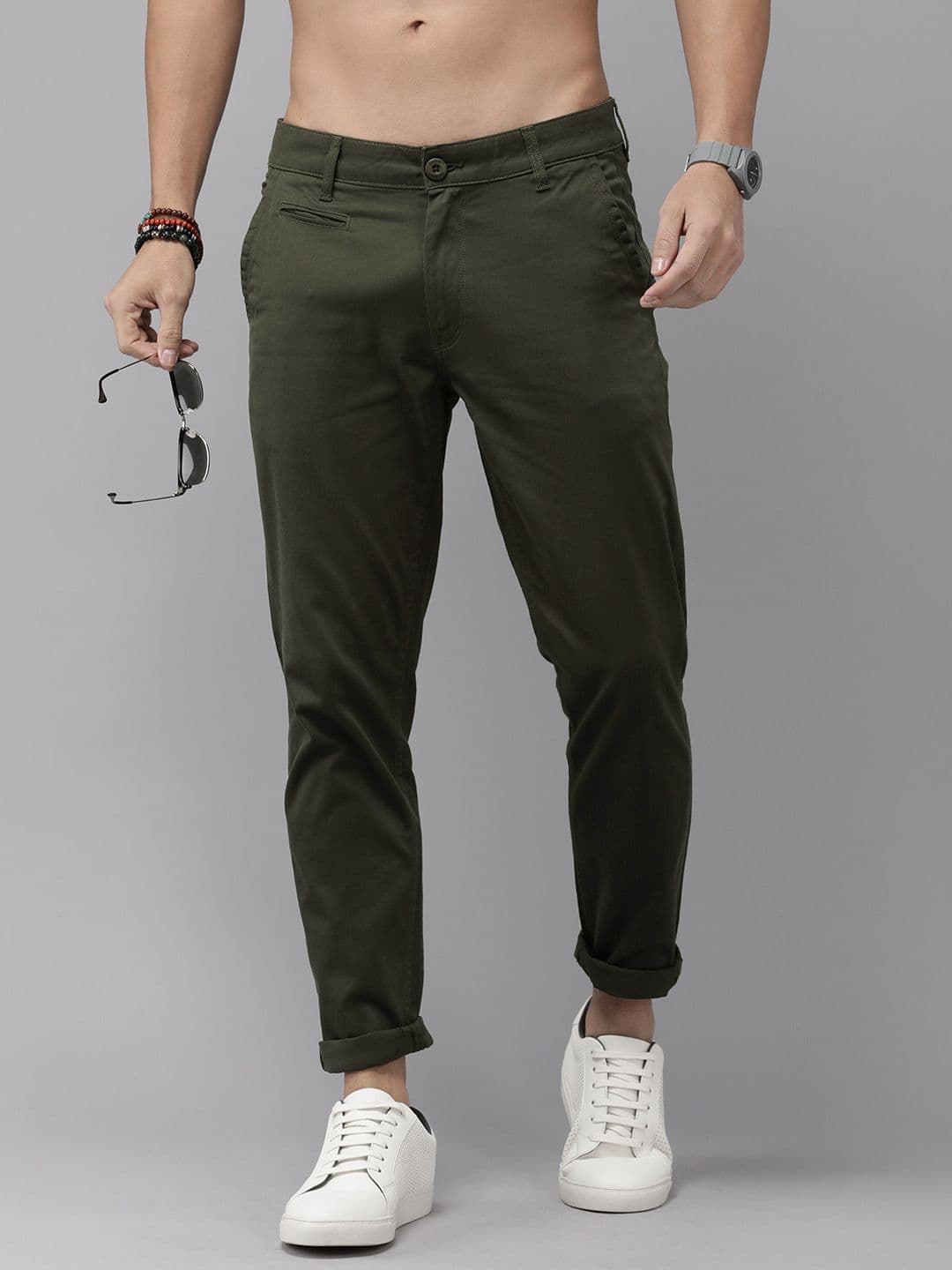 Roadster Men Comfort Regular Fit Chinos Trousers