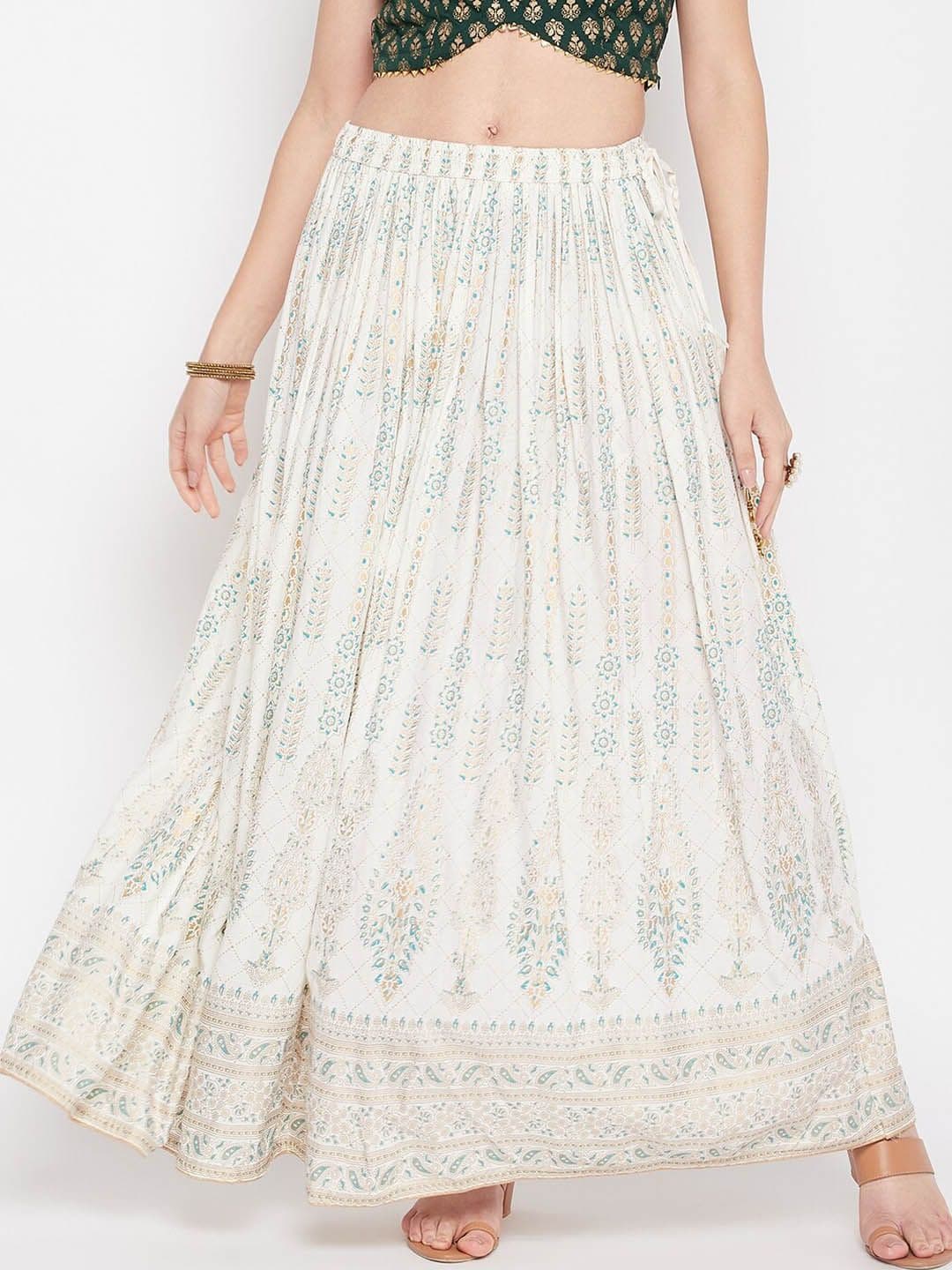 Clora Creation Printed Flared Maxi Skirt - view 1