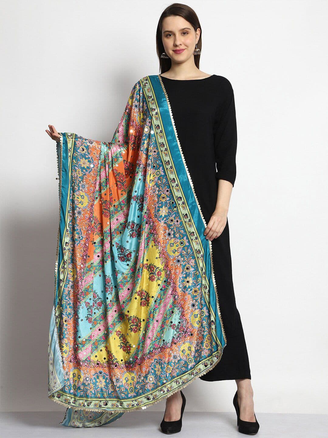 SWI Stylish Women Digital Printed Bridal Mirror Work Chiffon Dupatta - view 1
