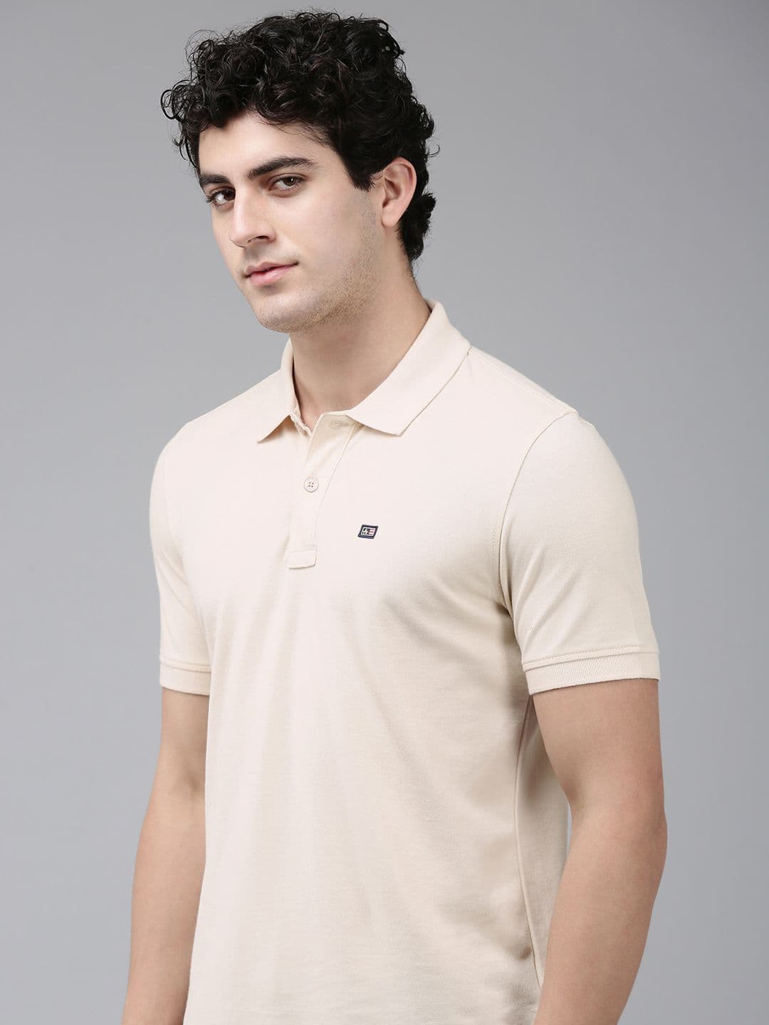 Arrow Solid Polo Collar Casual T-shirt - view 1
