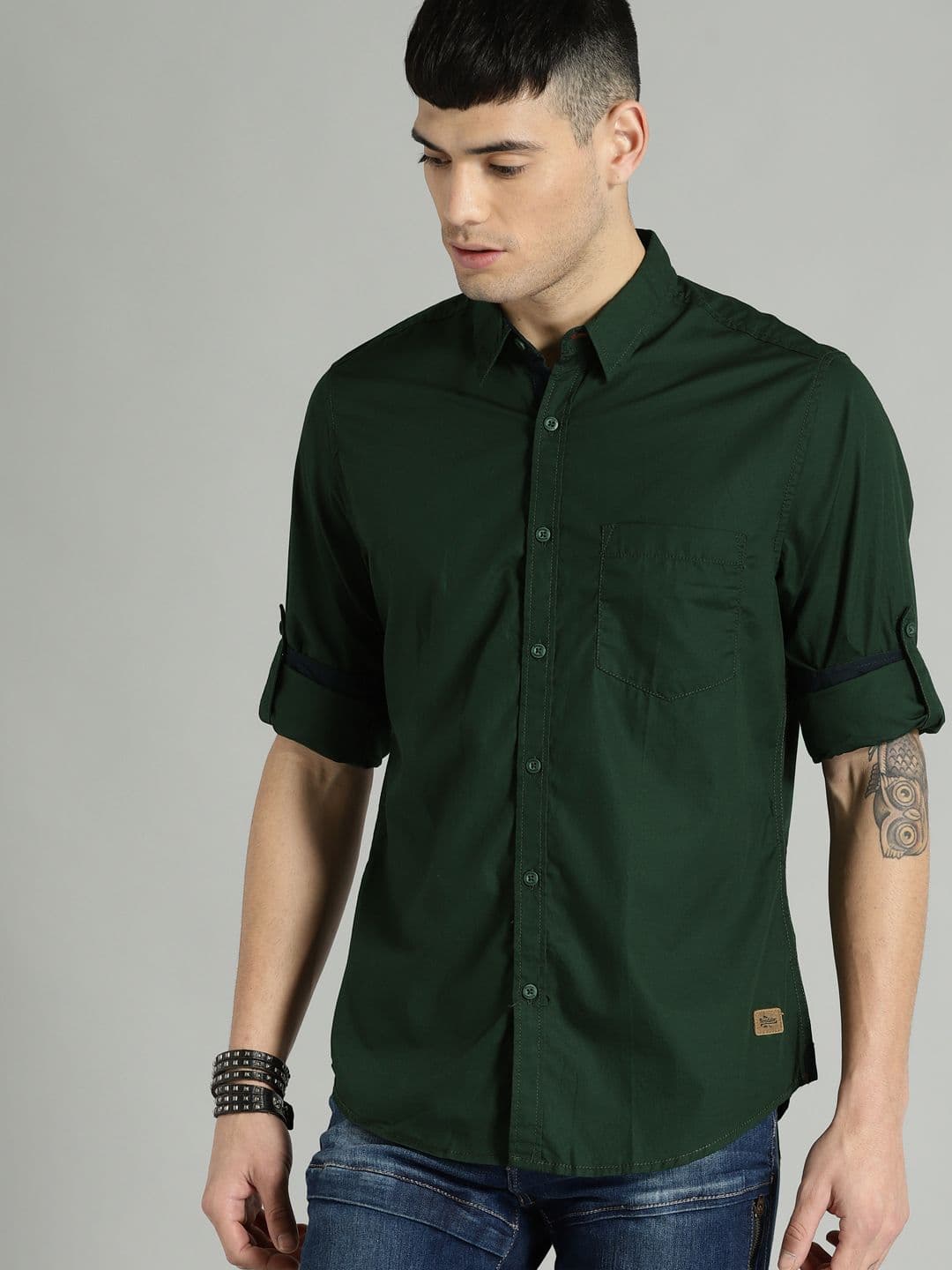 Roadster Men Green Casual Shirt - view 1